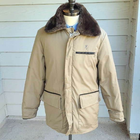 BROWNING Goose Down Cotton Blend Puffer Mens Sz XL‎ 42 Jacket Hunting USA VTG - Picture 1 of 11